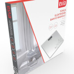 Evia Fokus 180kg Kapasiteli 5mm Dayanıklı Temper Camlı Beyaz Desenli Dijital Baskül Tartı Beyaz P1610S7511