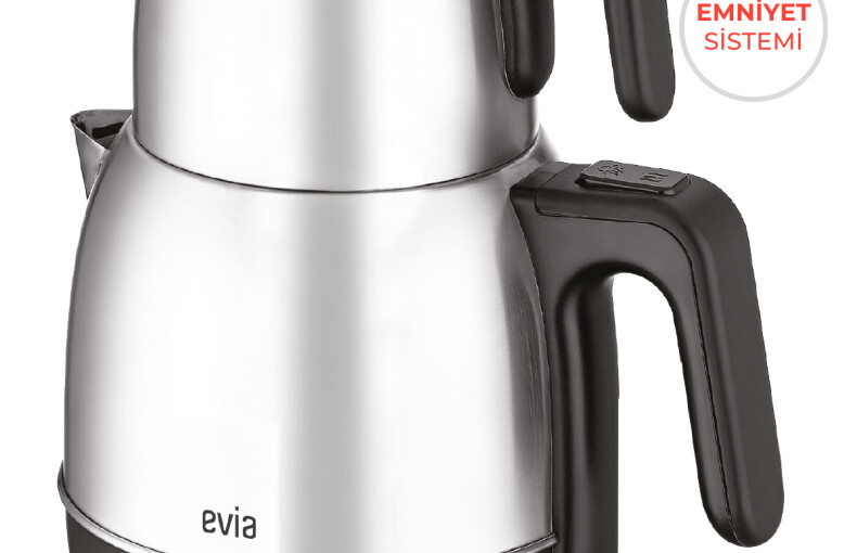 Evia Ladem İnox Geniş Kapasiteli 2200 Watt Paslanmaz Çelik Çay Makinesi Ve Su Isıtıcısı