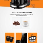 GoldMaster Colombia Yıkanabilir Filtreli Çift Kupalı Filtre Kahve Makinesi BY4303